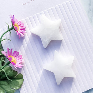 S1651 Selenite mini crystal star shaped stone australia 5cm. buy selenite mini stars australia. gemrox sydney 1