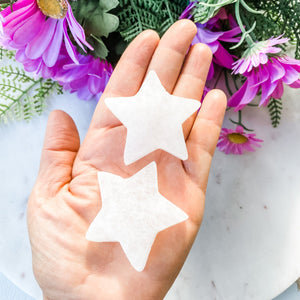 S1651 Selenite mini crystal star shaped stone australia 5cm. buy selenite mini stars australia. gemrox sydney 1