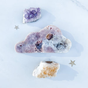 S1677 pink amethyst crystal cloud shaped self standing stone with druzy australia. buy pink amethyst crystal australia. gemrox sydney 1