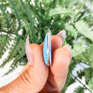 Blue Apatite Tear Drop Stone Pendant