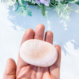 s1663 pink opal crystal palm stone palmstone worry stone meditation stone 6cm australia. buy pink opal palmstone australia. gemrox sydney 1