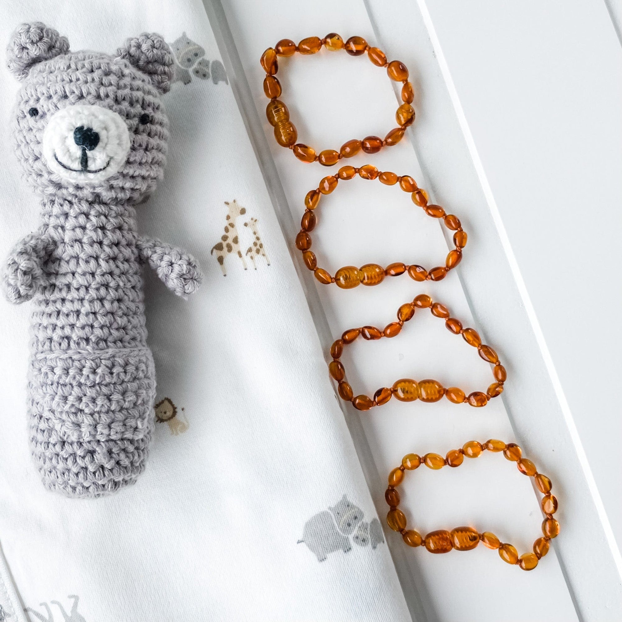 S1180 Natural Baltic amber baby teething bracelet australia.Natural teething bracelet toy australia.Crystals australia.gemrox sydney 1