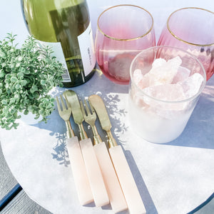 rose quartz crystal raw stone in frosted glass home decor australia