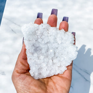 S944 White Apophyllite Crystal Cluster raw stone gemrox australia