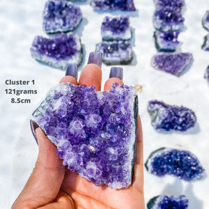 amethyst crystal cluster raw stone 8cm gemrox australia