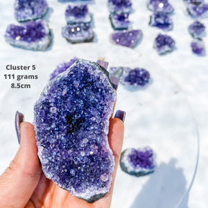 amethyst crystal cluster raw stone 8cm gemrox australia