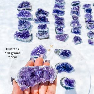 amethyst crystal cluster raw stone 8cm gemrox australia