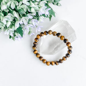 tigers eye crystal beaded 8mm stone healing chakra bracelet australia gemrox