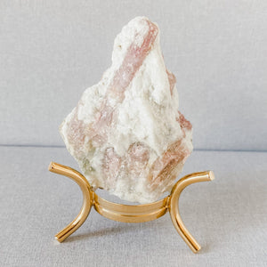 pink tourmaline in quartz crystal freeform stone