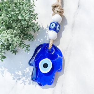 s1325 Turkish Evil Eye Hamsa Hand protection glass wall amulet wall hanging australia gemrox sydney 1