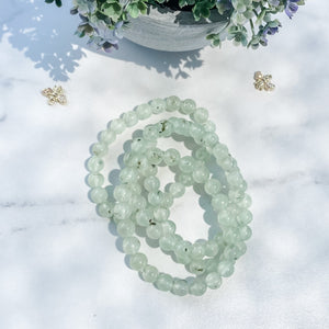 s1365 prehinite green crystal beaded 8mm stone stretch elastic healing bracelet australia gemrox sydney 1