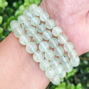 s1365 prehinite green crystal beaded 8mm stone stretch elastic healing bracelet australia gemrox sydney 1