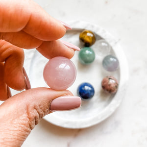 pink rose quartz crystal ball sphere healing stone australia