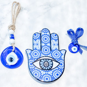 s1511 turkish evil eye hamsa hand 3 wall hanging glass medallion australia. evil eye hamsa hand home decor austalia. gemrox sydney 1