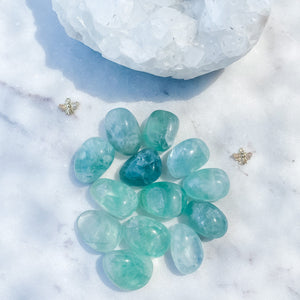 Fluorite Green Tumbled Stone-3cm