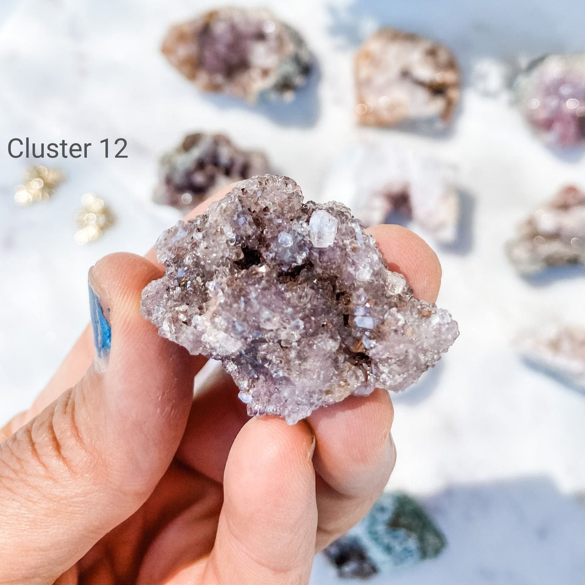 Raw Amethyst Heart Crystal Cluster Geode (Small)