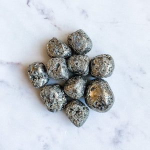 pyrite crystal healing tumbled stone australia