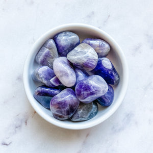 Amethyst Chevron Tumbled Stone