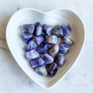 Amethyst Chevron Tumbled Stone