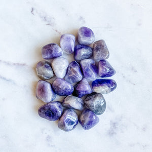 Amethyst Chevron Tumbled Stone