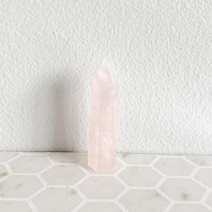 rose quartz crystal tower generator wand healing chakra love stone australia