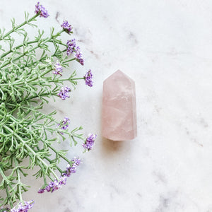 rose quartz crystal tower generator wand healing chakra love stone australia