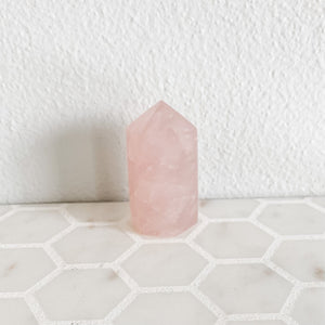 rose quartz crystal tower generator wand healing chakra love stone australia