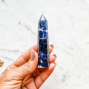 sodalite crystal generator tower point wand healing stone australia