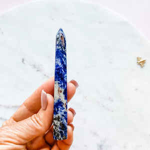 sodalite crystal generator tower point wand healing stone australia