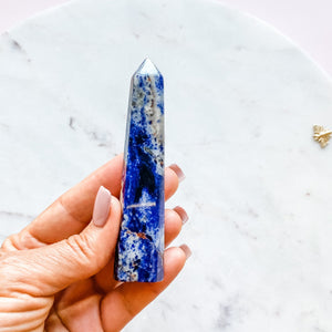 sodalite crystal generator tower point wand healing stone australia