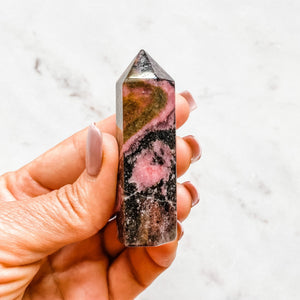 rhodonite crystal generator tower wand healing chakra australia