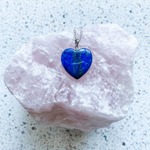 lapis lazuli crystal stone heart pendant australia