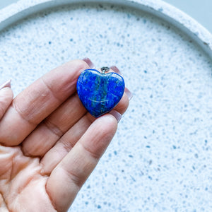 lapis lazuli crystal stone heart pendant australia