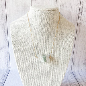 crystal raw stone bar necklace australia