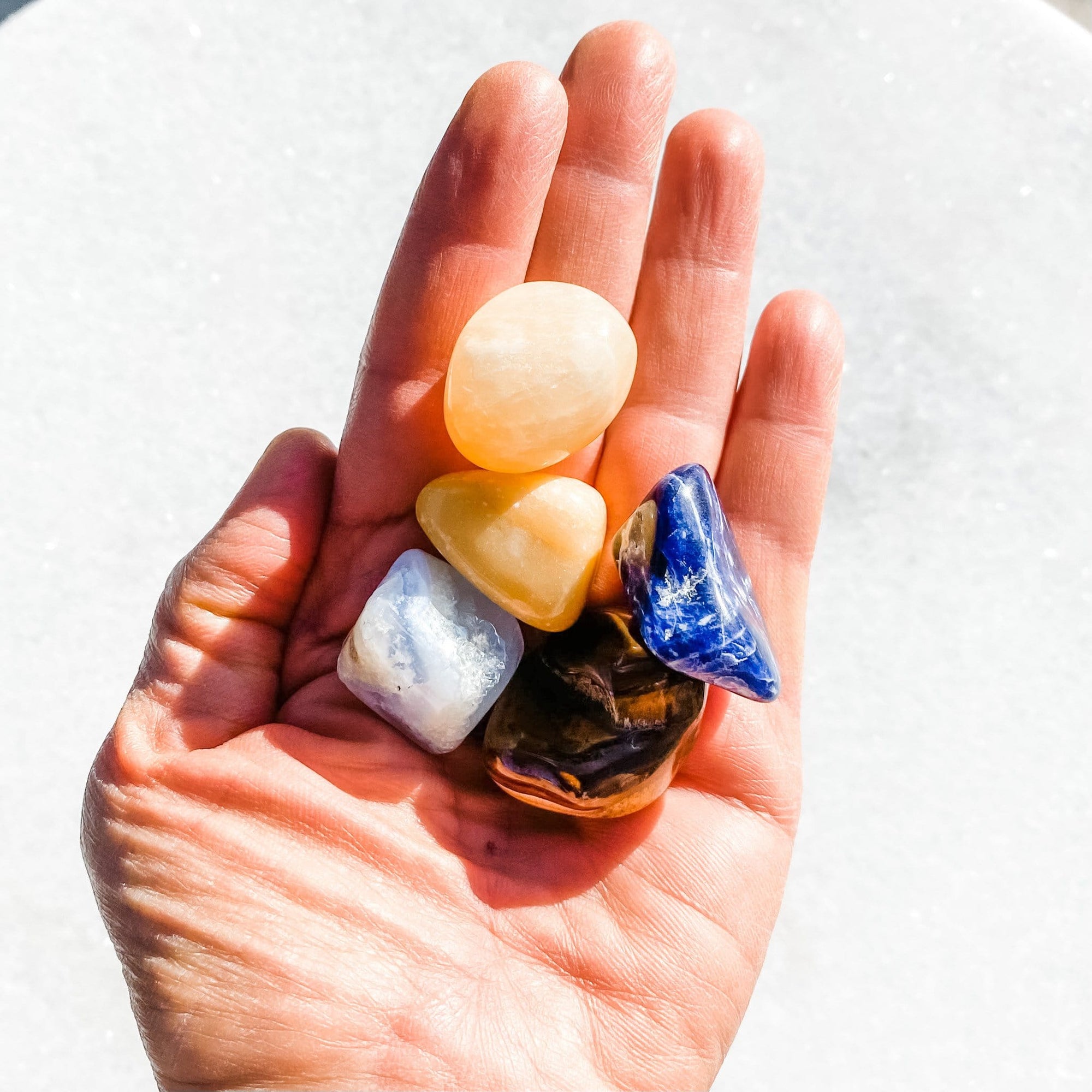 boost my confidence crystal healing kit tumbled stones australia chakra sodalite tigers eye blue lace agate jasper